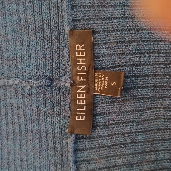 Eileen Fisher Teal Blue Peplum Cardigan Women's S - Picture 12 of 16